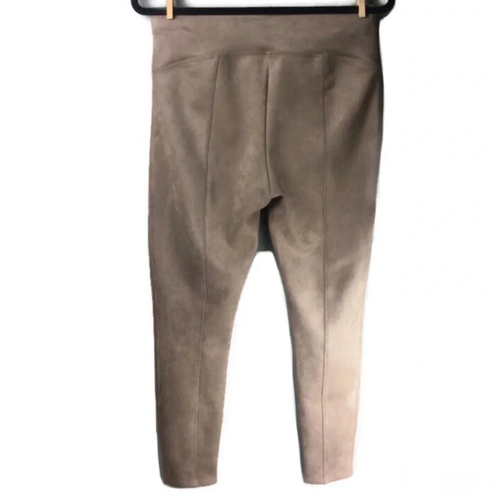 Spanx Camel Faux Suede Shaping Leggings Size Large